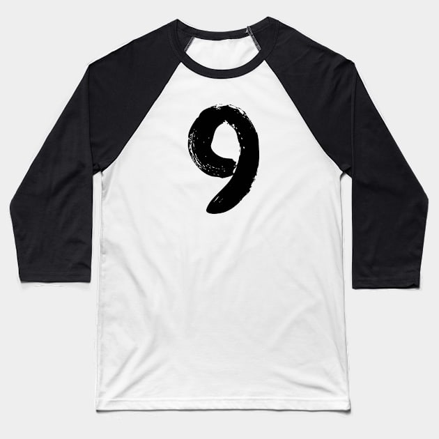 Number 9 Baseball T-Shirt by Erena Samohai